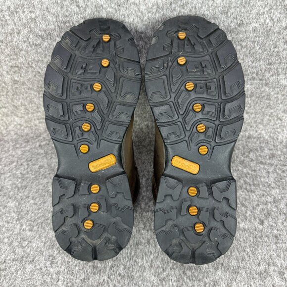 ✅Timberland White Ledge Mens 10M Waterproof Mid Hiking Boot Brown Leather Rugged - Picture 7 of 12